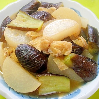 大根と茄子油揚げの煮物